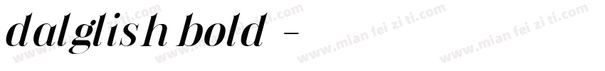 dalglish bold字体字体转换